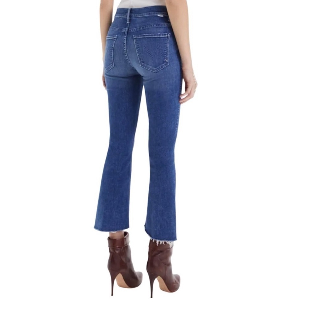MOTHER Women's The Insider Crop Step Fray Jeans in Wish On A Star Wash 26 - Picture 2 of 7